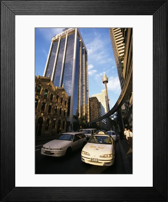Framed Print : View to AMP Tower from Market Street, Sydney, New South Wales, Australia, Pacific Framed Print : View to AMP Tower from Market Street, Sydney, New South Wales, Australia, Pacific