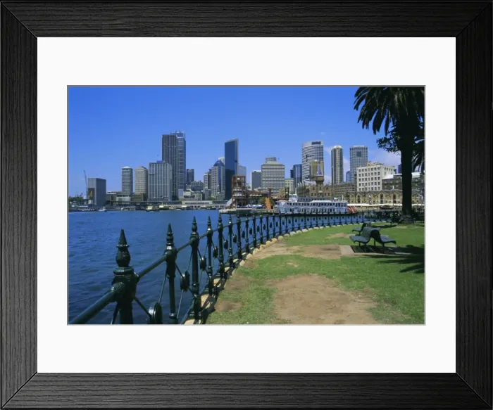 Framed Print : Sydney Cove and city skyline, Sydney, New South Wales, Australia Framed Print : Sydney Cove and city skyline, Sydney, New South Wales, Australia