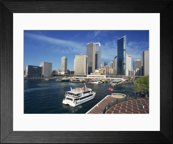 Framed Print : The harbour and city skyline of Sydney, New South Wales, Australia, Pacific Framed Print : The harbour and city skyline of Sydney, New South Wales, Australia, Pacific