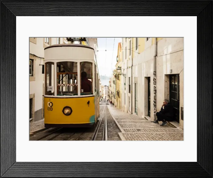 Framed Print : Tram in Elevador da Bica, Lisbon, Portugal, Europe Framed Print : Tram in Elevador da Bica, Lisbon, Portugal, Europe