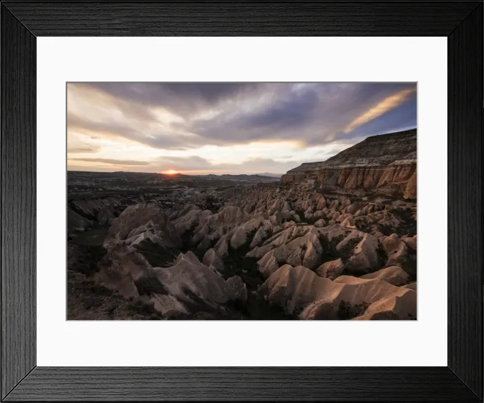Framed Print : View from Aktepe Hill at sunset over Red Valley, Goreme National Park, UNESCO World Heritage Site Framed Print : View from Aktepe Hill at sunset over Red Valley, Goreme National Park, UNESCO World Heritage Site