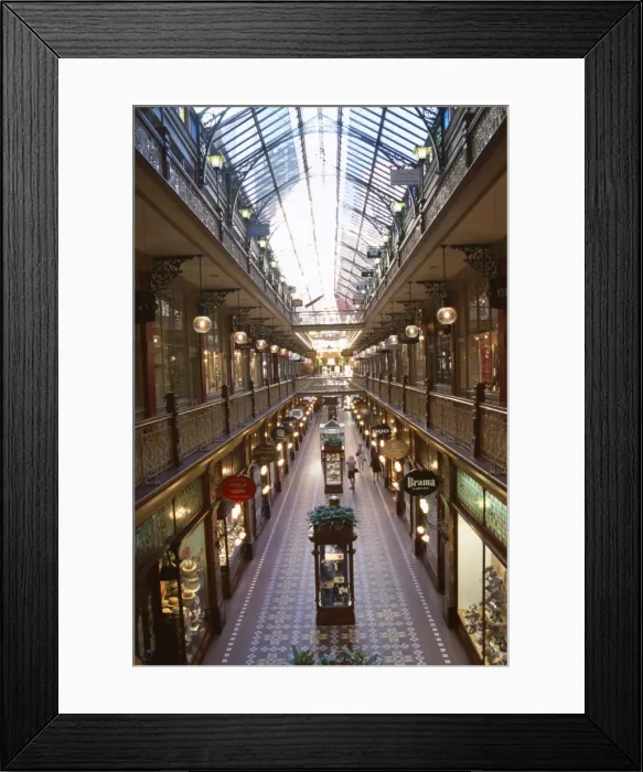 Framed Print : Interior of The Strand, glass covered shopping mall, Sydney, New South Wales (NSW) Framed Print : Interior of The Strand, glass covered shopping mall, Sydney, New South Wales (NSW)