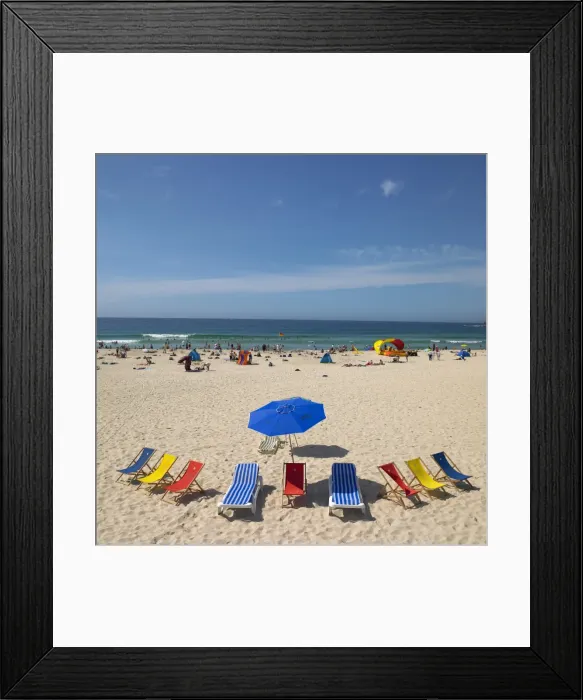 Framed Print : Deckchairs on Bondi Beach, Sydney, New South Wales, Australia, Pacific Framed Print : Deckchairs on Bondi Beach, Sydney, New South Wales, Australia, Pacific