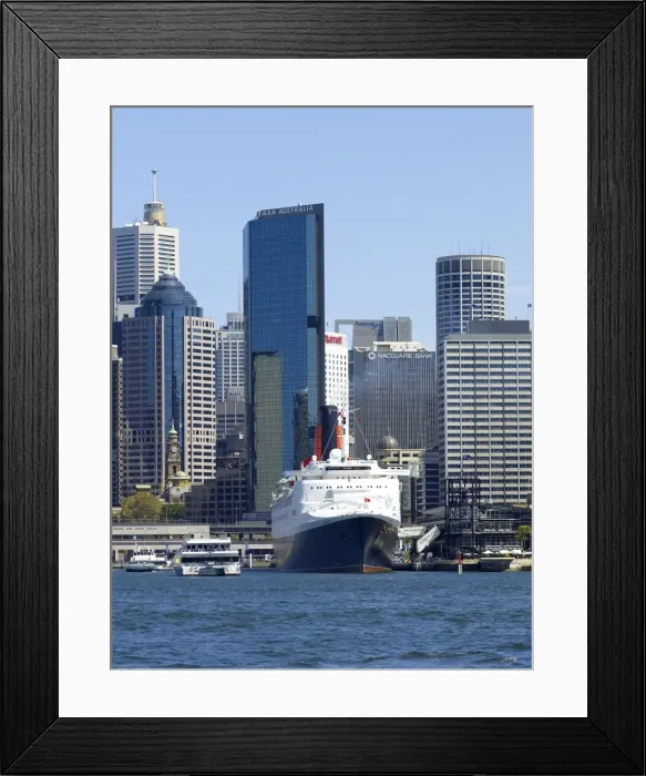 Framed Print : QE2 in Sydney Harbour, New South Wales, Australia, Pacific Framed Print : QE2 in Sydney Harbour, New South Wales, Australia, Pacific