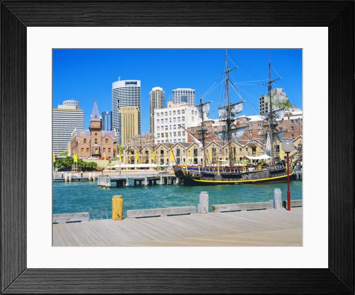 Framed Print : Historical district of The Rocks, Sydney, New South Wales, Australia Framed Print : Historical district of The Rocks, Sydney, New South Wales, Australia
