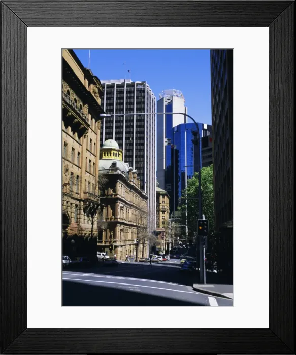 Framed Print : Old and new buildings in the city centre, Sydney, New South Wales, Australia Framed Print : Old and new buildings in the city centre, Sydney, New South Wales, Australia