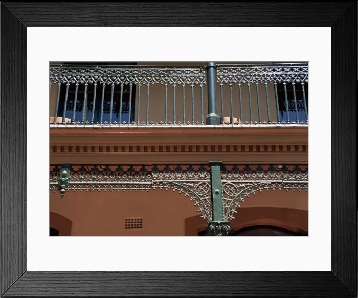 Framed Print : Detail of wrought iron decoration on a building in the historical district of The Rocks Framed Print : Detail of wrought iron decoration on a building in the historical district of The Rocks