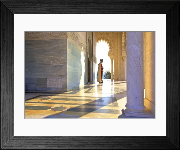 Framed Print : Royal Guard on duty at Mausoleum of Mohammed V, Rabat, Morocco, North Africa, Africa Framed Print : Royal Guard on duty at Mausoleum of Mohammed V, Rabat, Morocco, North Africa, Africa