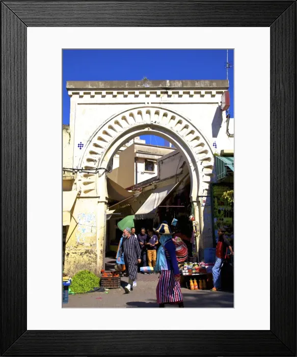 Framed Print : Gate to Medina, Tangier, Morocco, North Africa, Africa