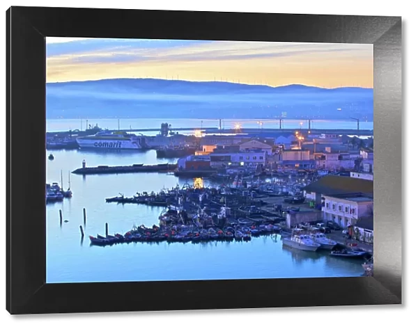 The Harbour at dawn, Tangier, Morocco, North Africa, Africa