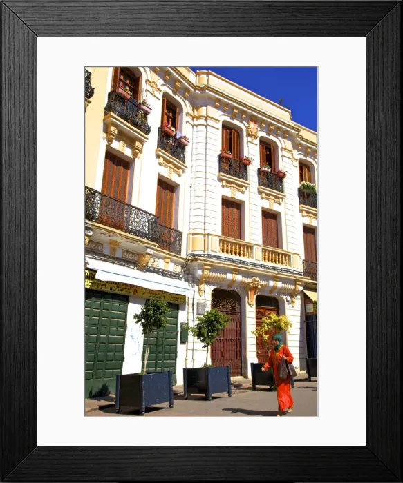 Framed Print : Colonial architecture, Tangier, Morocco, North Africa, Africa Framed Print : Colonial architecture, Tangier, Morocco, North Africa, Africa