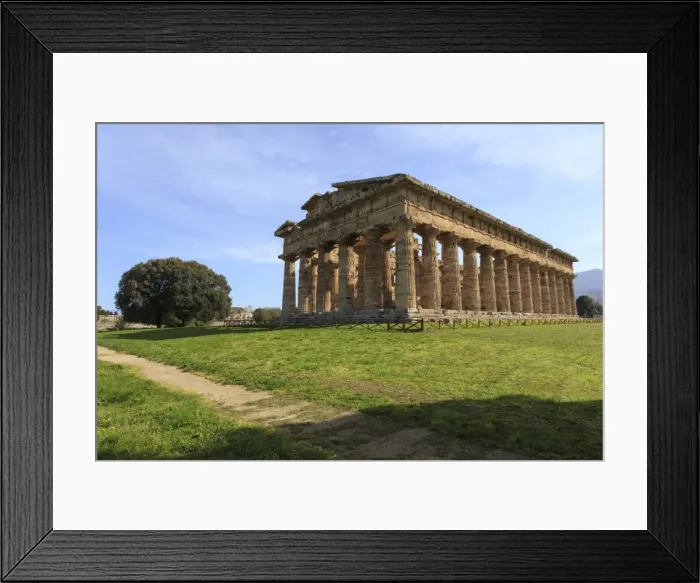 Framed Print : Temple of Neptune, 450 BC, largest and best preserved Greek temple at Paestum, UNESCO Framed Print : Temple of Neptune, 450 BC, largest and best preserved Greek temple at Paestum, UNESCO
