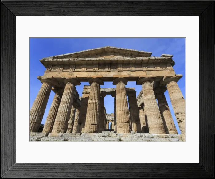 Framed Print : Temple of Neptune, 450 BC, largest and best preserved Greek temple at Paestum, UNESCO Framed Print : Temple of Neptune, 450 BC, largest and best preserved Greek temple at Paestum, UNESCO