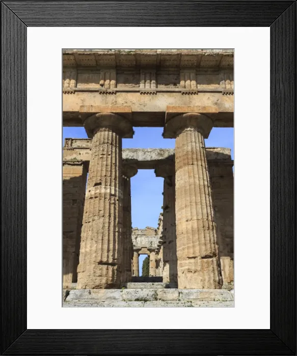Framed Print : Temple of Neptune, 450 BC, largest and best preserved Greek temple at Paestum, UNESCO Framed Print : Temple of Neptune, 450 BC, largest and best preserved Greek temple at Paestum, UNESCO
