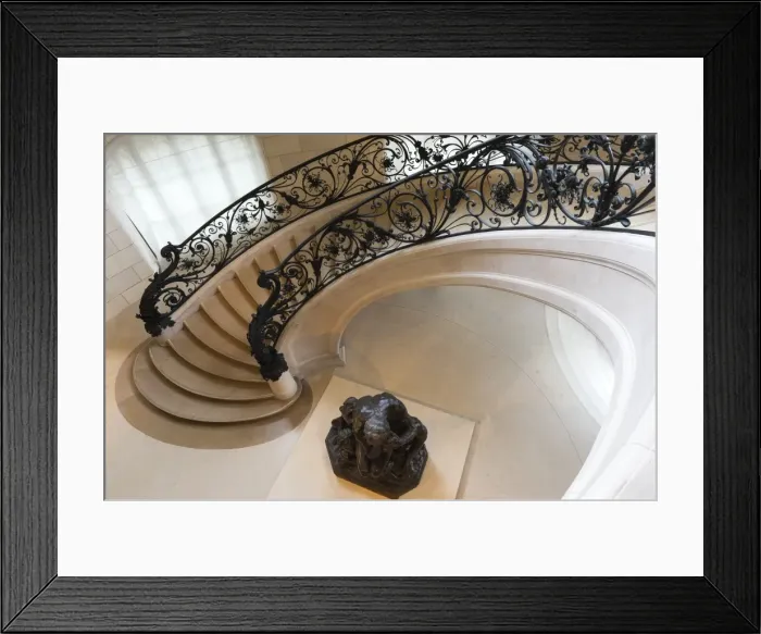 Framed Print : Circular staircase with the statue Ugolino and His Son by Jean-Baptiste Carpeaux Framed Print : Circular staircase with the statue Ugolino and His Son by Jean-Baptiste Carpeaux