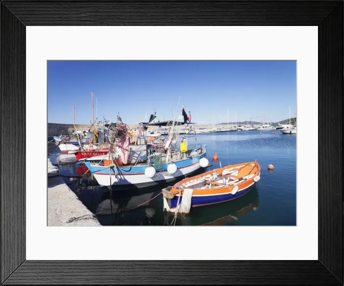 Framed Print : Port of Marciana Marina with fishing boats, Marciana marina, Island of Elba, Livorno Province Framed Print : Port of Marciana Marina with fishing boats, Marciana marina, Island of Elba, Livorno Province