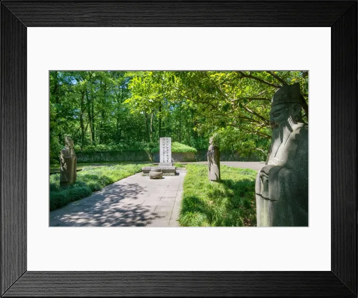 Framed Print : Stone statues watching over an old tomb in the gardens of Hangzhou, Zhejiang, China, Asia Framed Print : Stone statues watching over an old tomb in the gardens of Hangzhou, Zhejiang, China, Asia