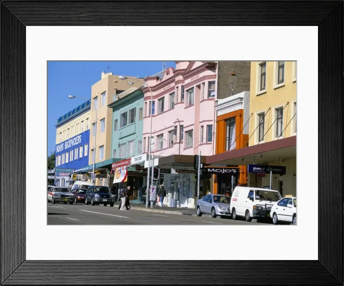 Framed Print : Campbell Parade, the seafront of Bondi, fashionable eastern suburb, Sydney Framed Print : Campbell Parade, the seafront of Bondi, fashionable eastern suburb, Sydney