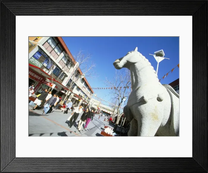 Framed Print : Street scene in Cabramatta, a western suburb known for its largely Asian population
