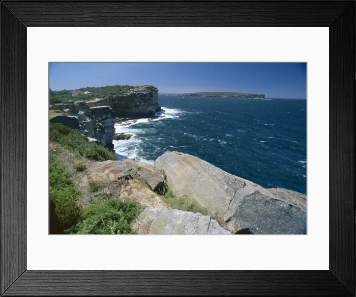 Framed Print : View from South Head towards North Head at the entrance to Sydney Harbour Framed Print : View from South Head towards North Head at the entrance to Sydney Harbour