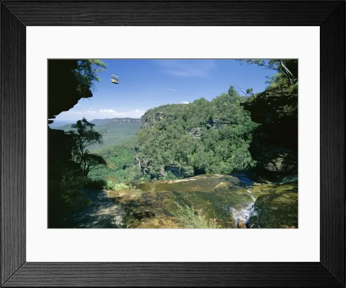 Framed Print : Top of the Katoomba Falls at the edge of the great cliff face at Katoomba Framed Print : Top of the Katoomba Falls at the edge of the great cliff face at Katoomba