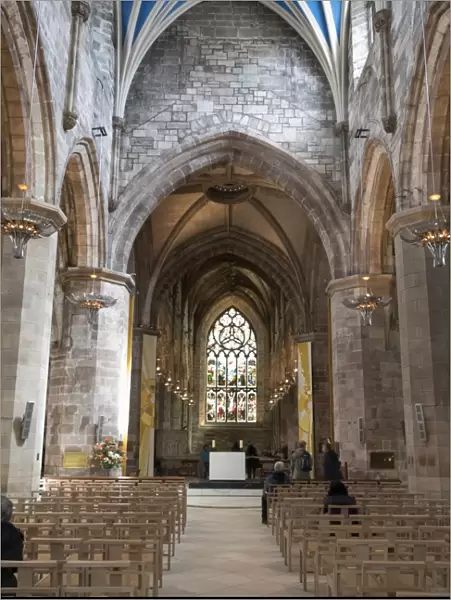 Interior looking east from the nave, St. Giles Cathedral, Edinburgh, Scotland, United Kingdom