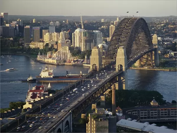 View from ANA Hotel to Sydney Harbour Bridge, Sydney, New South Wales, Australia, Pacific