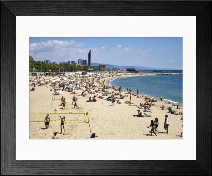 Framed Print : Barcelona Beach, Barcelona, Catalonia, Spain, Europe Framed Print : Barcelona Beach, Barcelona, Catalonia, Spain, Europe