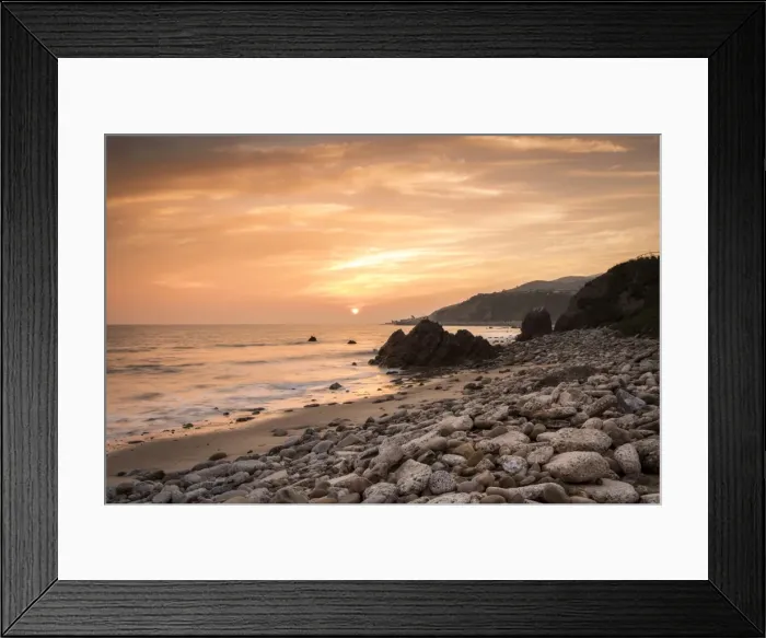 Framed Print : Sunset on Will Rogers Beach, Pacific Palisades, California, United States of America Framed Print : Sunset on Will Rogers Beach, Pacific Palisades, California, United States of America