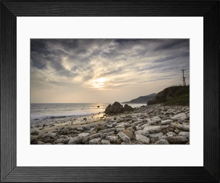 Framed Print : Sunset on Will Rogers Beach, Pacific Palisades, California, United States of America Framed Print : Sunset on Will Rogers Beach, Pacific Palisades, California, United States of America