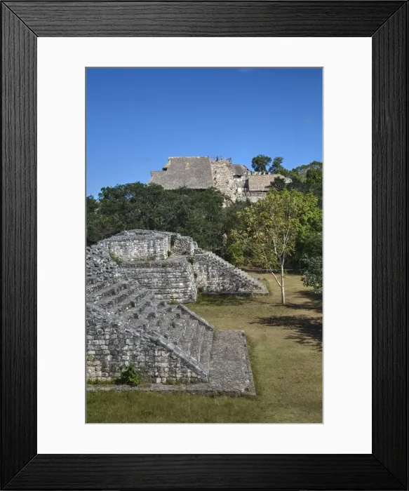 Framed Print : Structure 17 in the foreground with The Acropolis behind, Ek Balam, Mayan archaeological site Framed Print : Structure 17 in the foreground with The Acropolis behind, Ek Balam, Mayan archaeological site