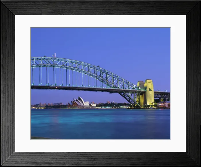 Framed Print : The Sydney Harbour Bridge and Opera House, Sydney, New South Wales, Australia Framed Print : The Sydney Harbour Bridge and Opera House, Sydney, New South Wales, Australia