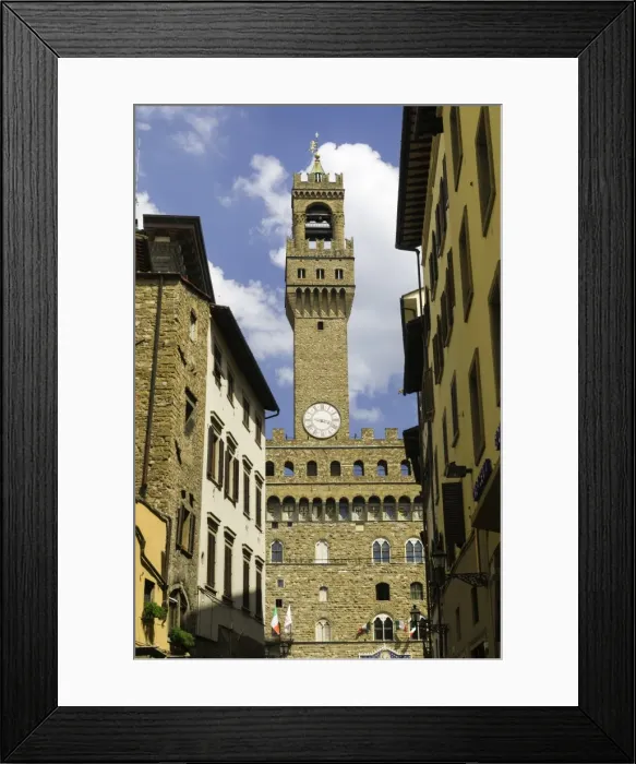 Framed Print : View towards the Tower of the Palazzo Vecchio, Florence, UNESCO World Heritage Site Framed Print : View towards the Tower of the Palazzo Vecchio, Florence, UNESCO World Heritage Site