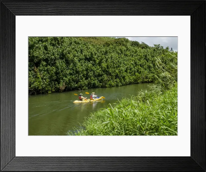 Framed Print : Kayaking on the Wailua River, Kauai, Hawaii, United States of America, Pacific Framed Print : Kayaking on the Wailua River, Kauai, Hawaii, United States of America, Pacific