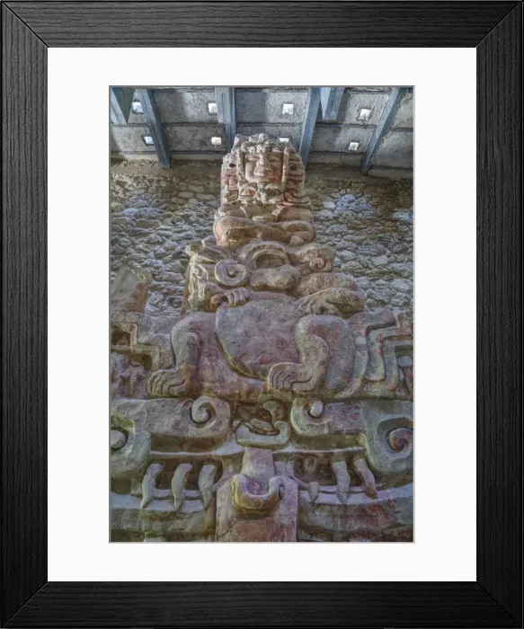 Framed Print : Painted stucco frieze, 55 feet long, inside Structure I, Classic Period, Balamku Framed Print : Painted stucco frieze, 55 feet long, inside Structure I, Classic Period, Balamku