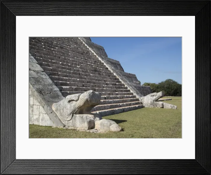 Framed Print : Serpent heads, El Castillo (Pyramid of Kulkulcan), Chichen Itza, UNESCO World Heritage Site Framed Print : Serpent heads, El Castillo (Pyramid of Kulkulcan), Chichen Itza, UNESCO World Heritage Site