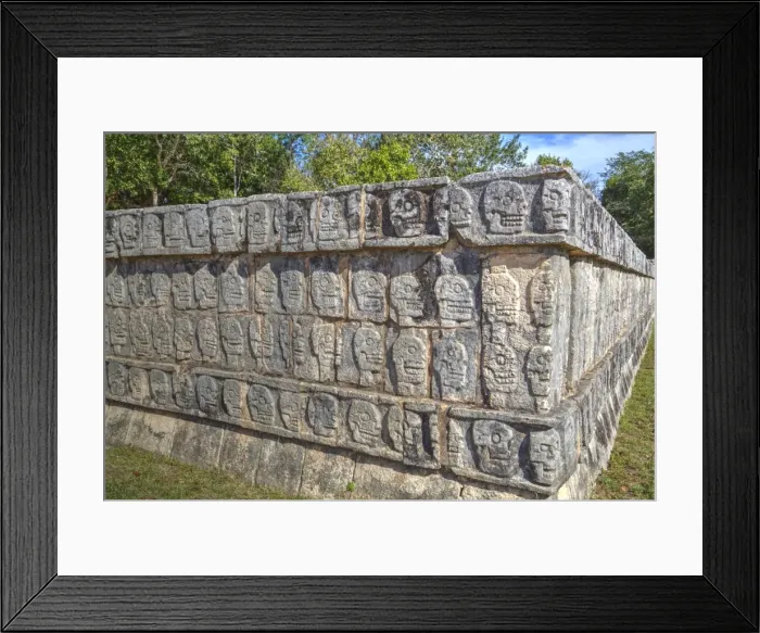Framed Print : Platform of Skulls, Chichen Itza, UNESCO World Heritage Site, Yucatan, Mexico, North Framed Print : Platform of Skulls, Chichen Itza, UNESCO World Heritage Site, Yucatan, Mexico, North