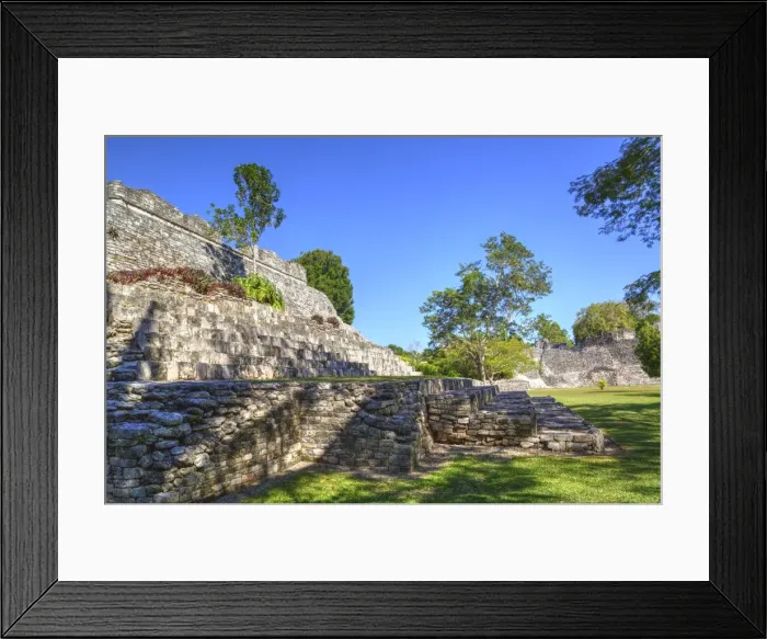 Framed Print : Temple of the King, Kohunlich, Mayan archaeological site, Quintana Roo, Mexico, North Framed Print : Temple of the King, Kohunlich, Mayan archaeological site, Quintana Roo, Mexico, North