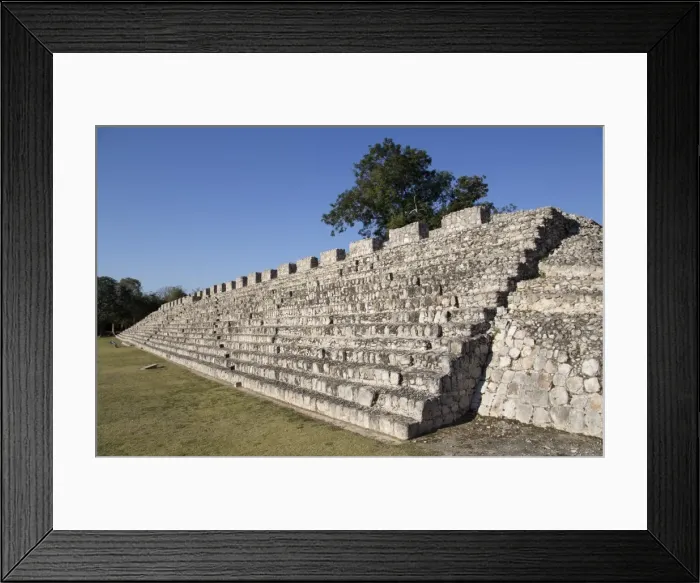 Framed Print : Nohochna (Large House), Edzna, Mayan archaeological site, Campeche, Mexico, North America