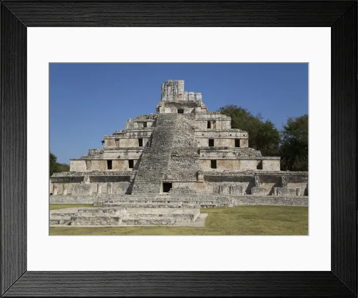 Framed Print : Structure of Five Floors (Pisos), Edzna, Mayan archaeological site, Campeche, Mexico Framed Print : Structure of Five Floors (Pisos), Edzna, Mayan archaeological site, Campeche, Mexico