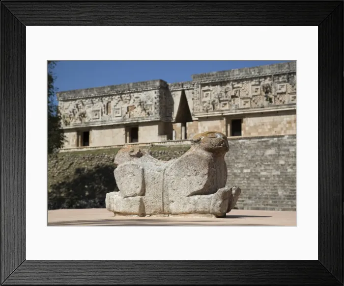 Framed Print : Double-headed Jaguar, Palace of the Governor, Uxmal, Mayan archaeological site, UNESCO Framed Print : Double-headed Jaguar, Palace of the Governor, Uxmal, Mayan archaeological site, UNESCO