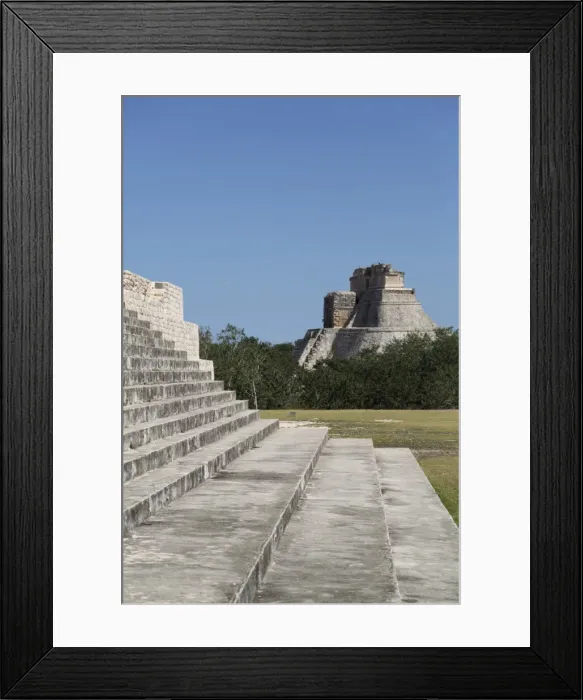 Framed Print : Palace of the Governor on the left and Pyramid of the Magician beyond, Uxmal, Mayan Framed Print : Palace of the Governor on the left and Pyramid of the Magician beyond, Uxmal, Mayan