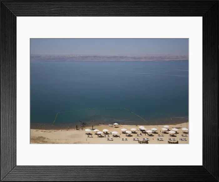 Framed Print : Beach swimming area, Crown Plaza Dead Sea Hotel, Dead Sea, Jordan, Middle East Framed Print : Beach swimming area, Crown Plaza Dead Sea Hotel, Dead Sea, Jordan, Middle East
