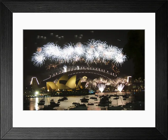 Framed Print : New Years Eve 2006, 75th Diamond Anniversary Firework Celebrations, Opera House Framed Print : New Years Eve 2006, 75th Diamond Anniversary Firework Celebrations, Opera House