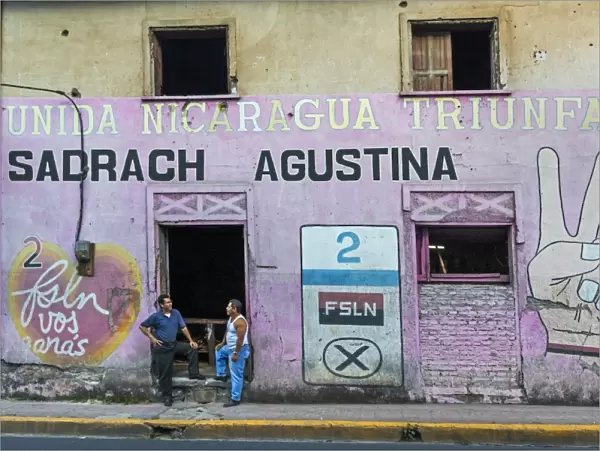 FSLN (Sandinista) mural reflecting the revolutionary past of this important northern city