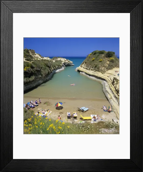 Framed Print : View of beach, Canal d`Amour, Sidari, north coast, Corfu, Ionian Islands, Greek Islands Framed Print : View of beach, Canal d`Amour, Sidari, north coast, Corfu, Ionian Islands, Greek Islands