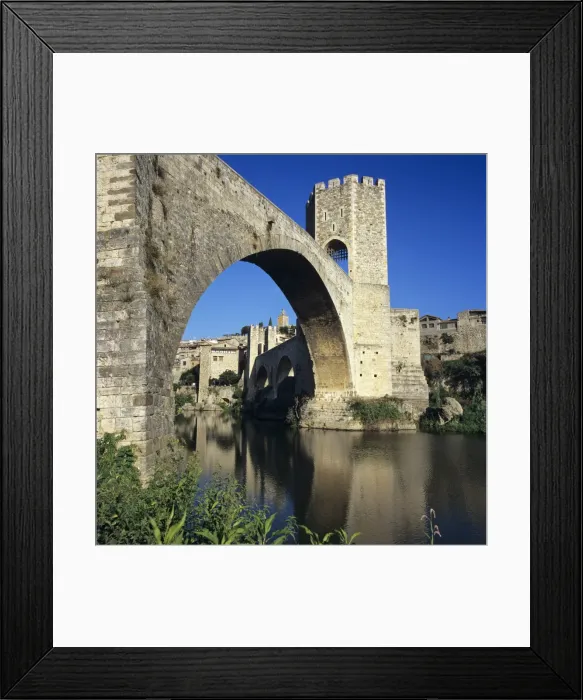 Framed Print : Medieval bridge, Besalu, Catalunya (Costa Brava), Spain, Europe Framed Print : Medieval bridge, Besalu, Catalunya (Costa Brava), Spain, Europe