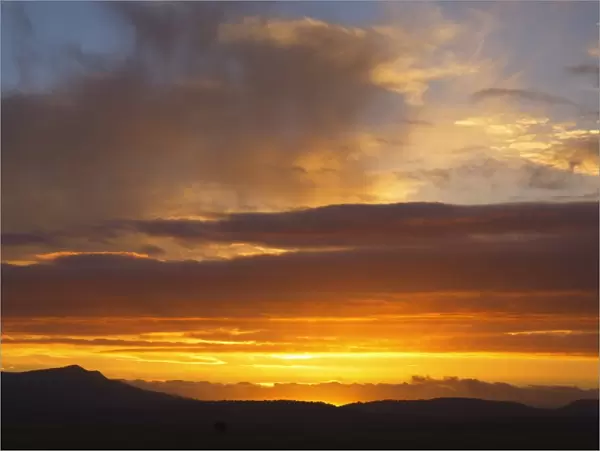 Sunset, Wentworth Hills, Tasmania, Australia, Pacific
