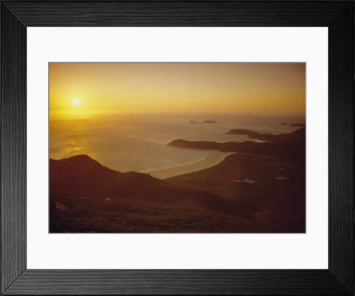 Framed Print : Wilsons Promontory, sunset from Mount Oberon, Victoria, Australia Framed Print : Wilsons Promontory, sunset from Mount Oberon, Victoria, Australia