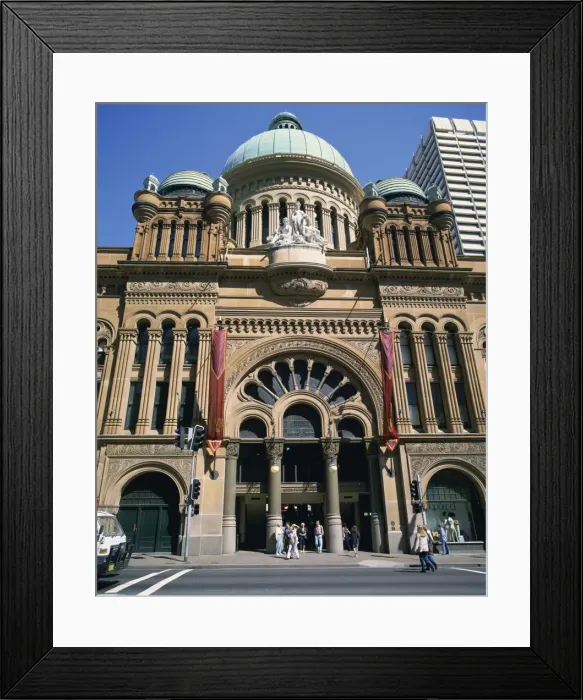 Framed Print : Exterior facade of the Queen Victoria Building in Sydney, New South Wales Framed Print : Exterior facade of the Queen Victoria Building in Sydney, New South Wales